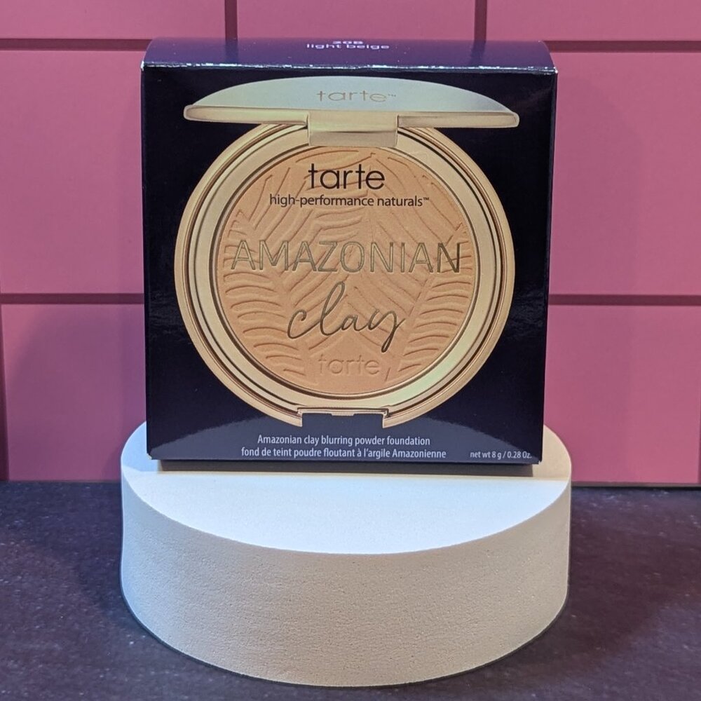 Tarte Amazonian Clay Blurring Powder Foundation Shade 20B Light Beige FS NIB
